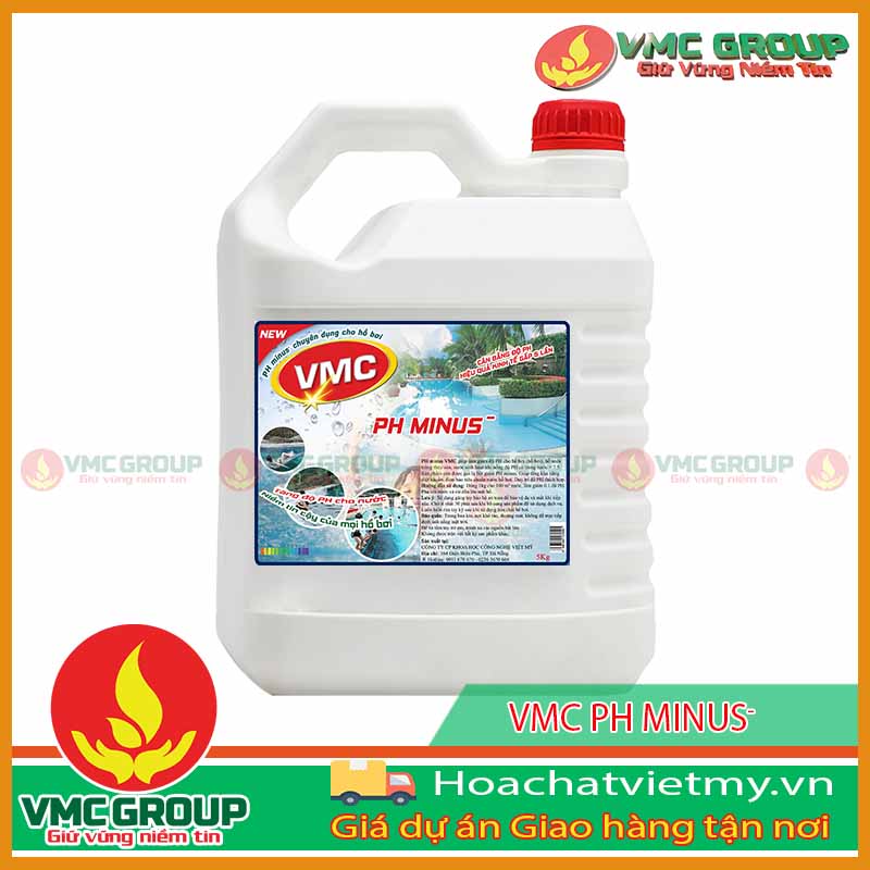 Cách giảm độ pH cho nước bể bơi bằng hóa chất VMC PH MINUS