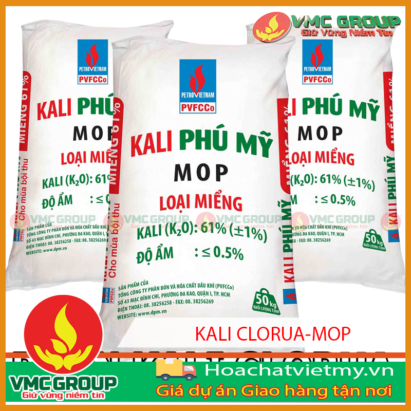 Phân Kali clorua KCl (MOP) là gì