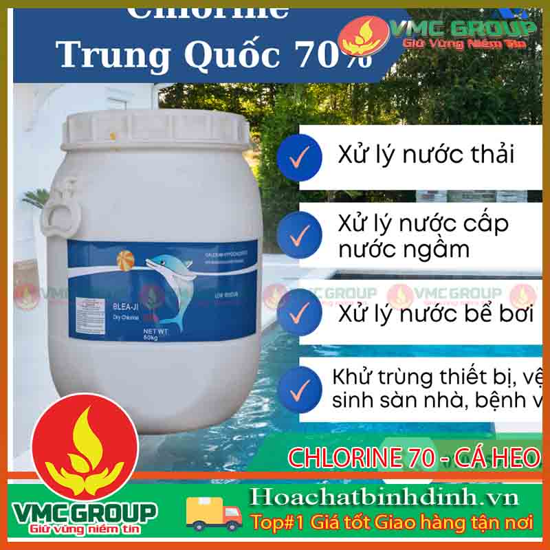 Chlorine có tác dụng hiệu quả trong khử trùng nước bể bơi