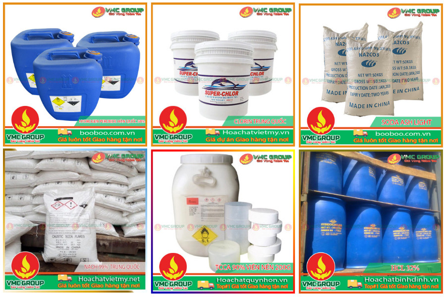 Tổng hợp các loại hóa chất bể bơi tại Bình Định được Việt Mỹ phân phối