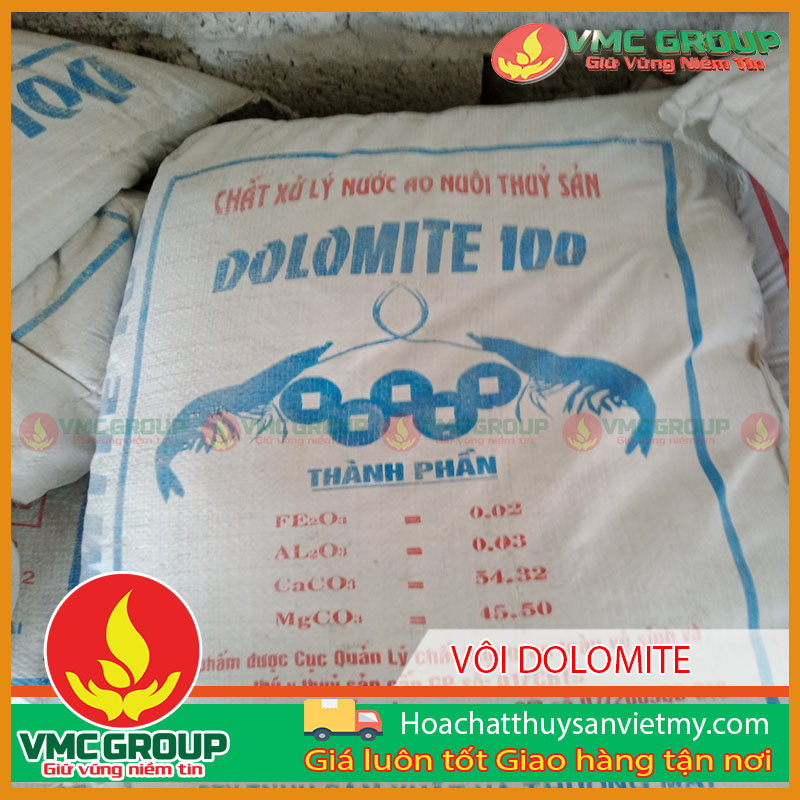 Mua vôi Dolomite tăng kiềm cho ao nuôi tại Việt Mỹ