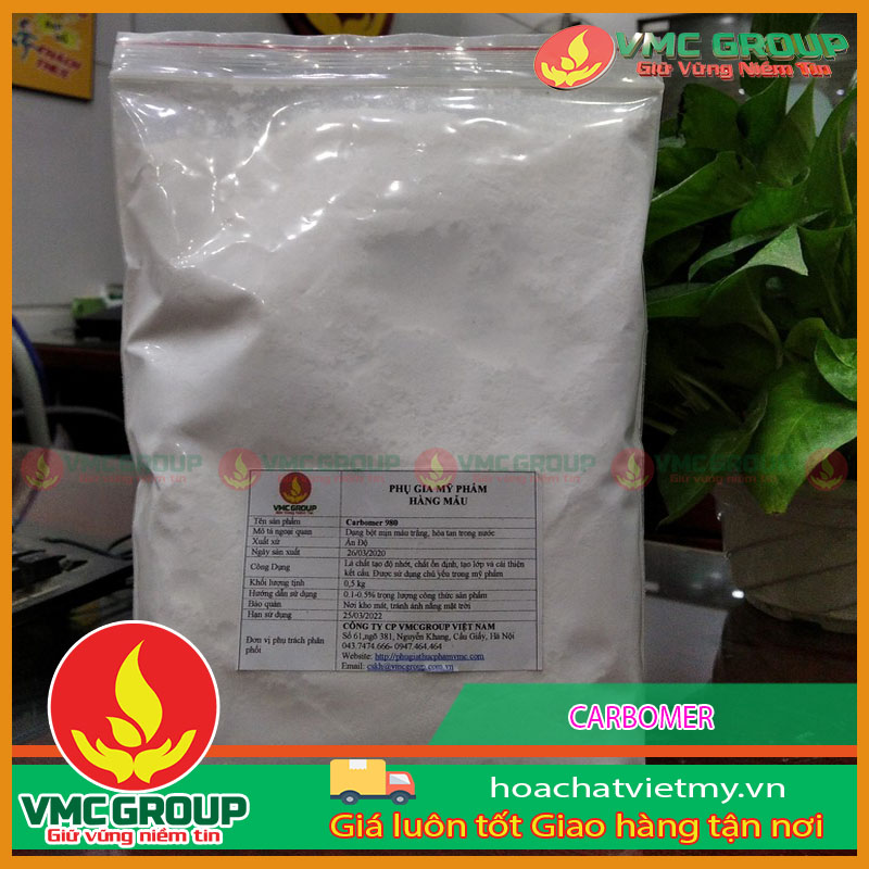 Carbomer 980 có dạng bột màu trắng