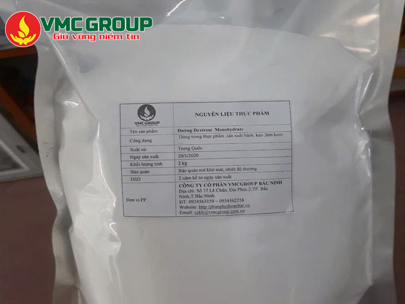 Đường Dextrose có dạng bột màu trắng